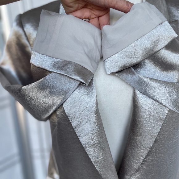 L'AGENCE Metallic Chamberlain Blazer sz 8 - Picture 6 of 13